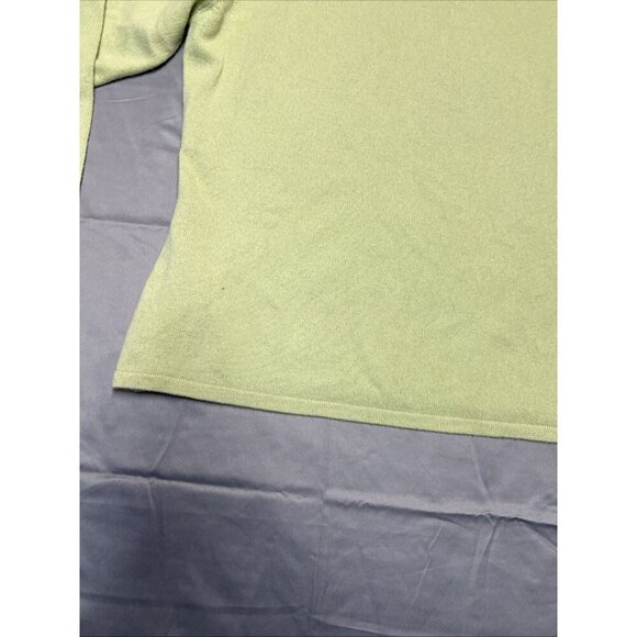 nordsrtom encore off the shoulder sweater size 2x heathered lime 100% cashmere - Picture 7 of 16